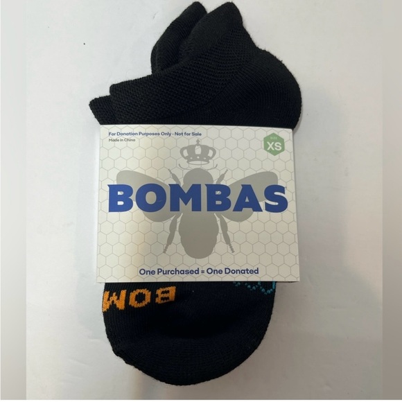 Bombas Black Ankle Socks 6 pairs. Size XS Arch Support Unisex - Picture 3 of 7
